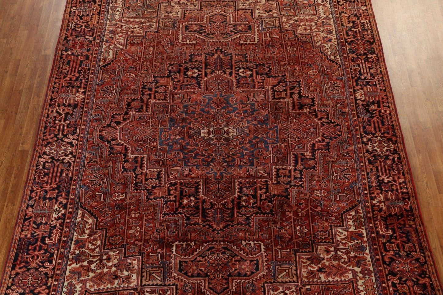 Geometric Wool Heriz Persian Area Rug 9x13