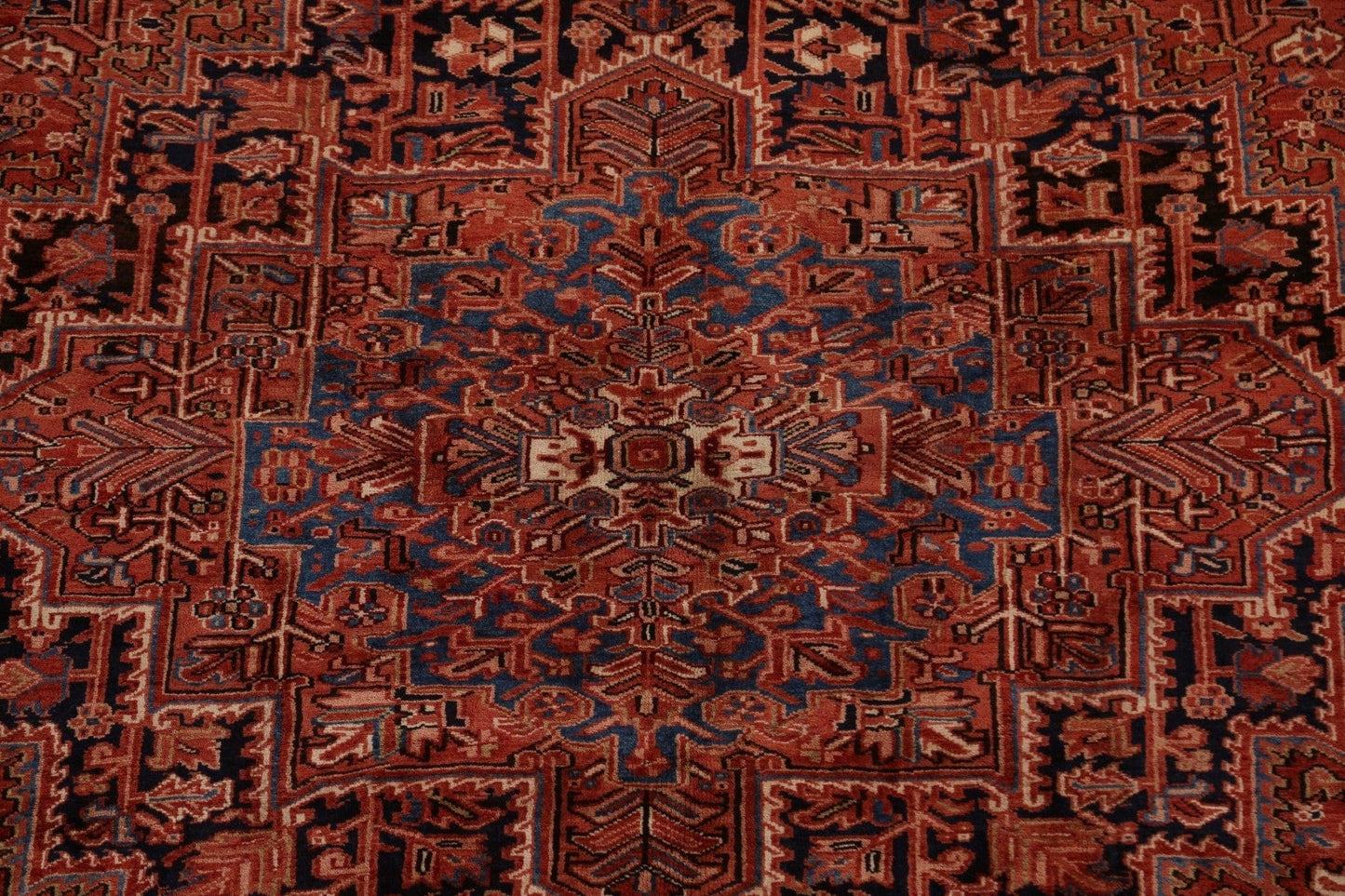 Geometric Wool Heriz Persian Area Rug 9x13