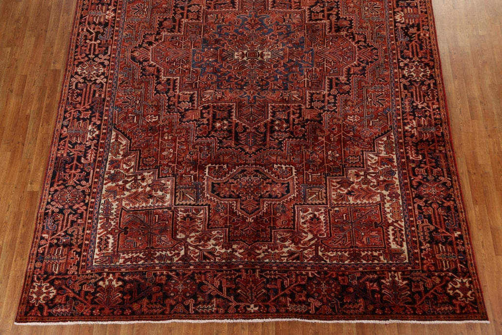 Geometric Wool Heriz Persian Area Rug 9x13