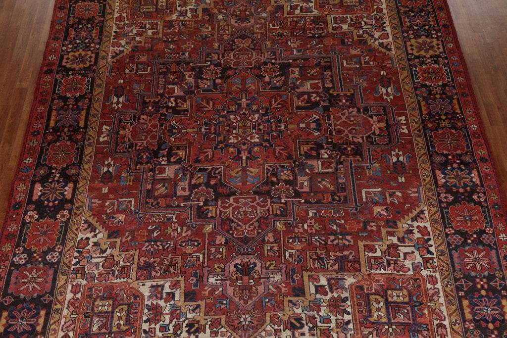 Geometric Wool Heriz Persian Area Rug 10x12