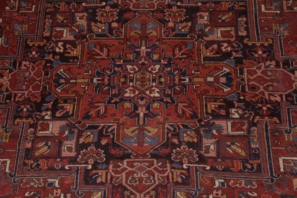 Geometric Wool Heriz Persian Area Rug 10x12