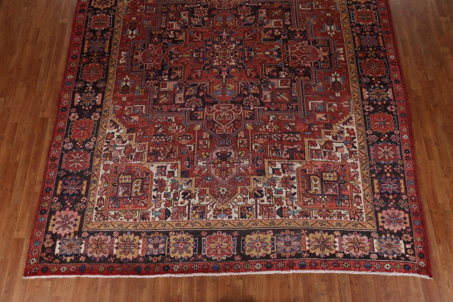 Geometric Wool Heriz Persian Area Rug 10x12