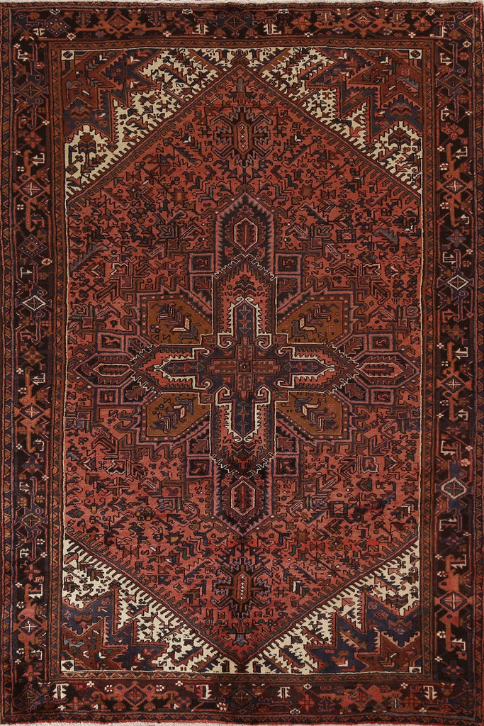 Vintage Wool Heriz Persian Area Rug 7x10