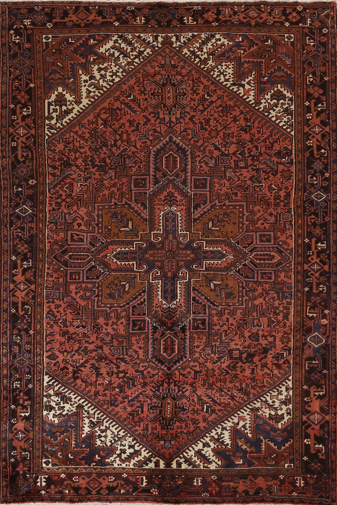 Vintage Wool Heriz Persian Area Rug 7x10