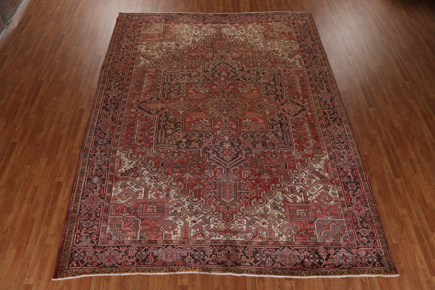 Handmade Wool Heriz Persian Area Rug 10x13