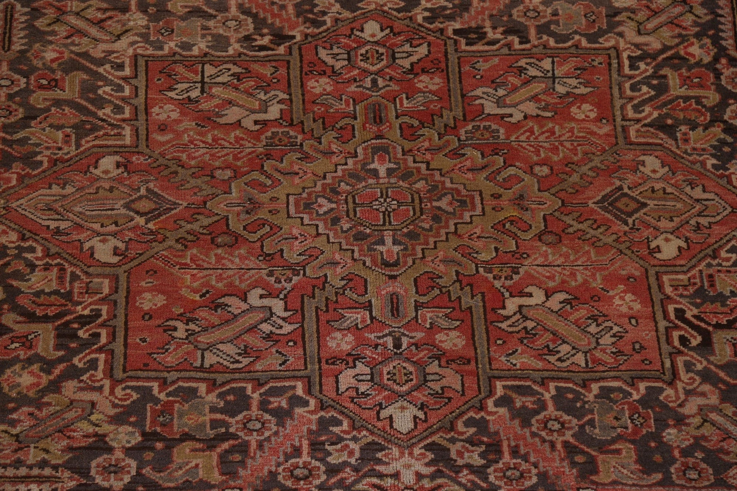 Handmade Wool Heriz Persian Area Rug 10x13