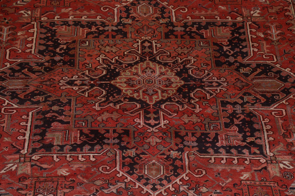 Red Geometric Heriz Persian Area Rug 10x13