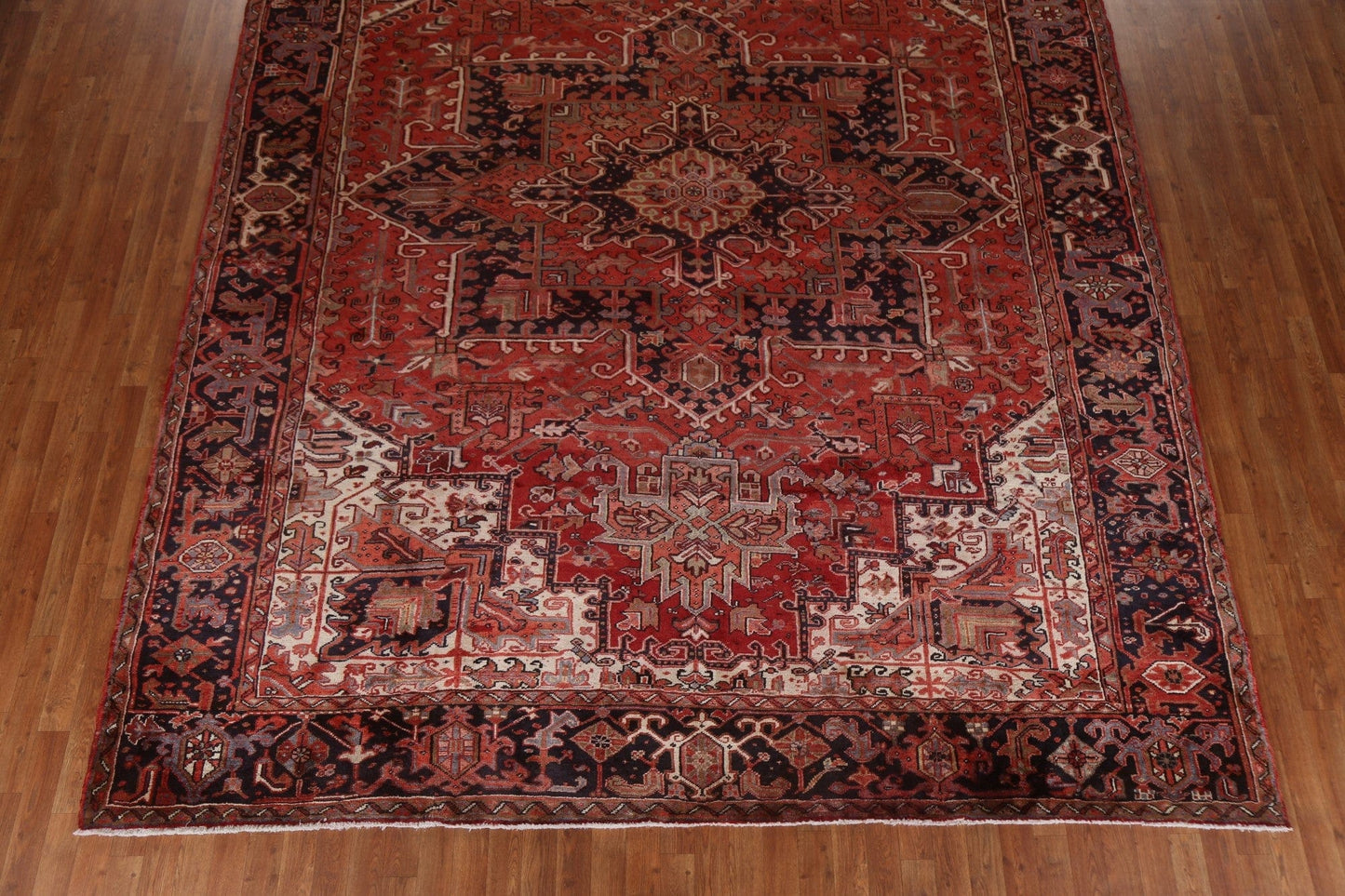 Red Geometric Heriz Persian Area Rug 10x13