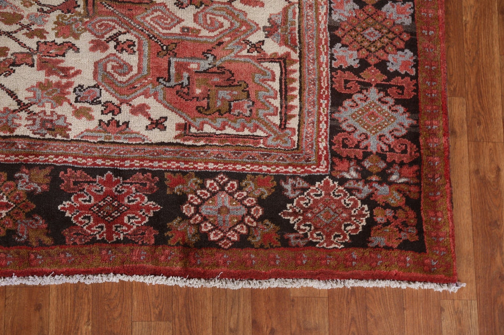 Red Wool Heriz Persian Area Rug 8x11