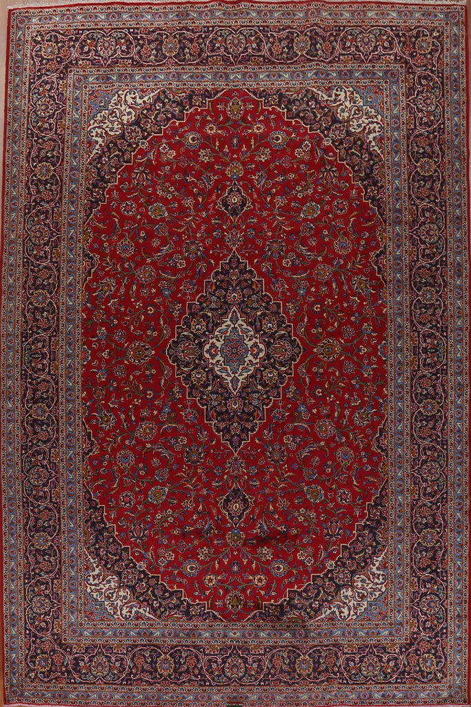 Traditional Kashan Large Persian Rug 11x15