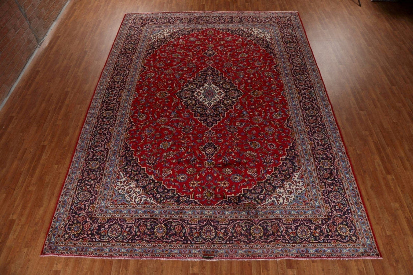 Traditional Kashan Large Persian Rug 11x15