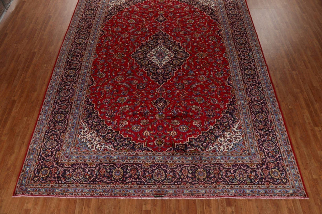 Traditional Kashan Large Persian Rug 11x15