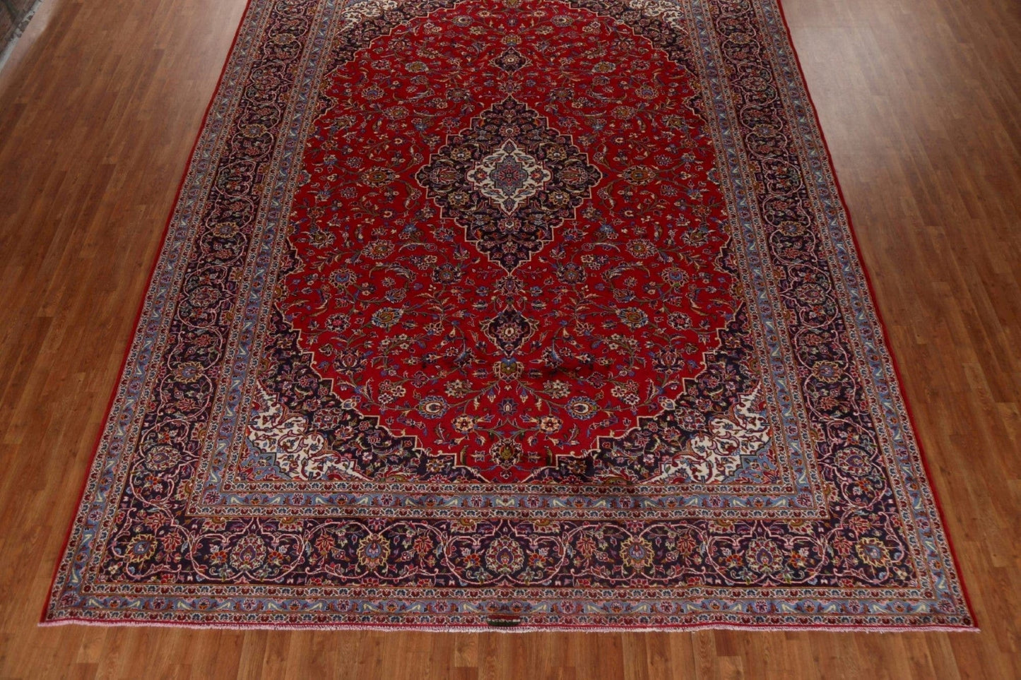 Traditional Kashan Large Persian Rug 11x15