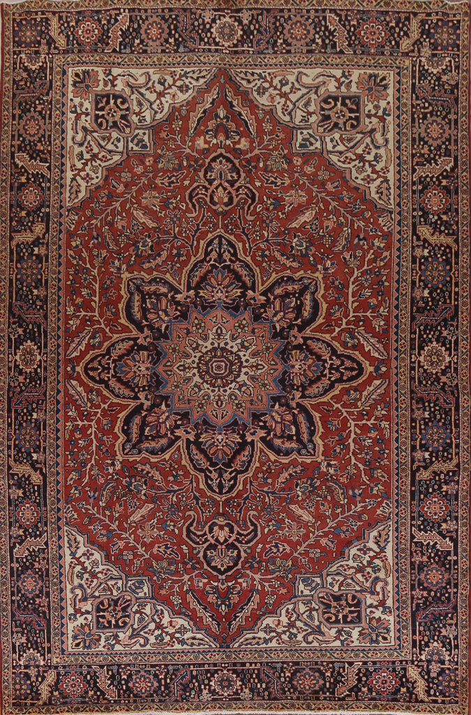 Vegetable Dye Wool Heriz Persian Area Rug 10x13