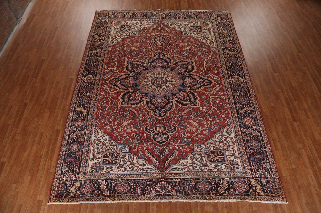 Vegetable Dye Wool Heriz Persian Area Rug 10x13