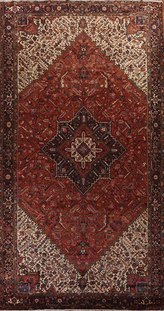 Vegetable Dye Palace Size Heriz Persian Rug 10x18