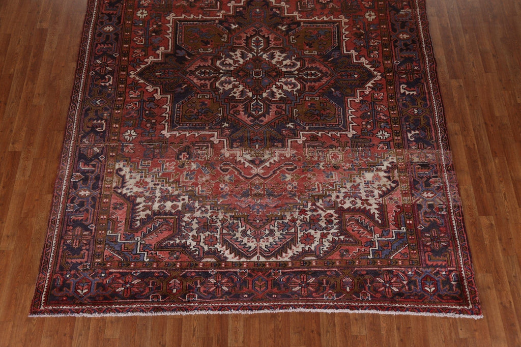 Hand-Knotted Heriz Persian Area Rug 8x11