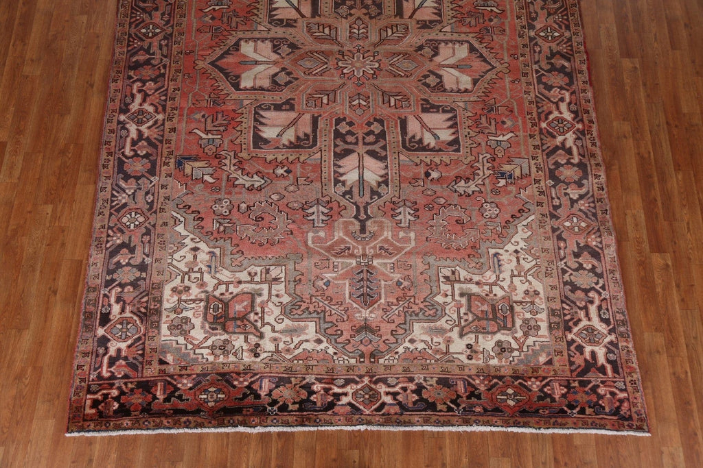 Handmade Wool Heriz Persian Area Rug 7x11