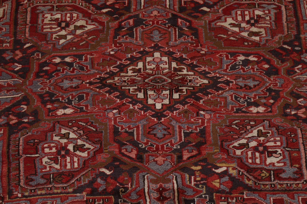 Vintage Red Heriz Persian Area Rug 9x12