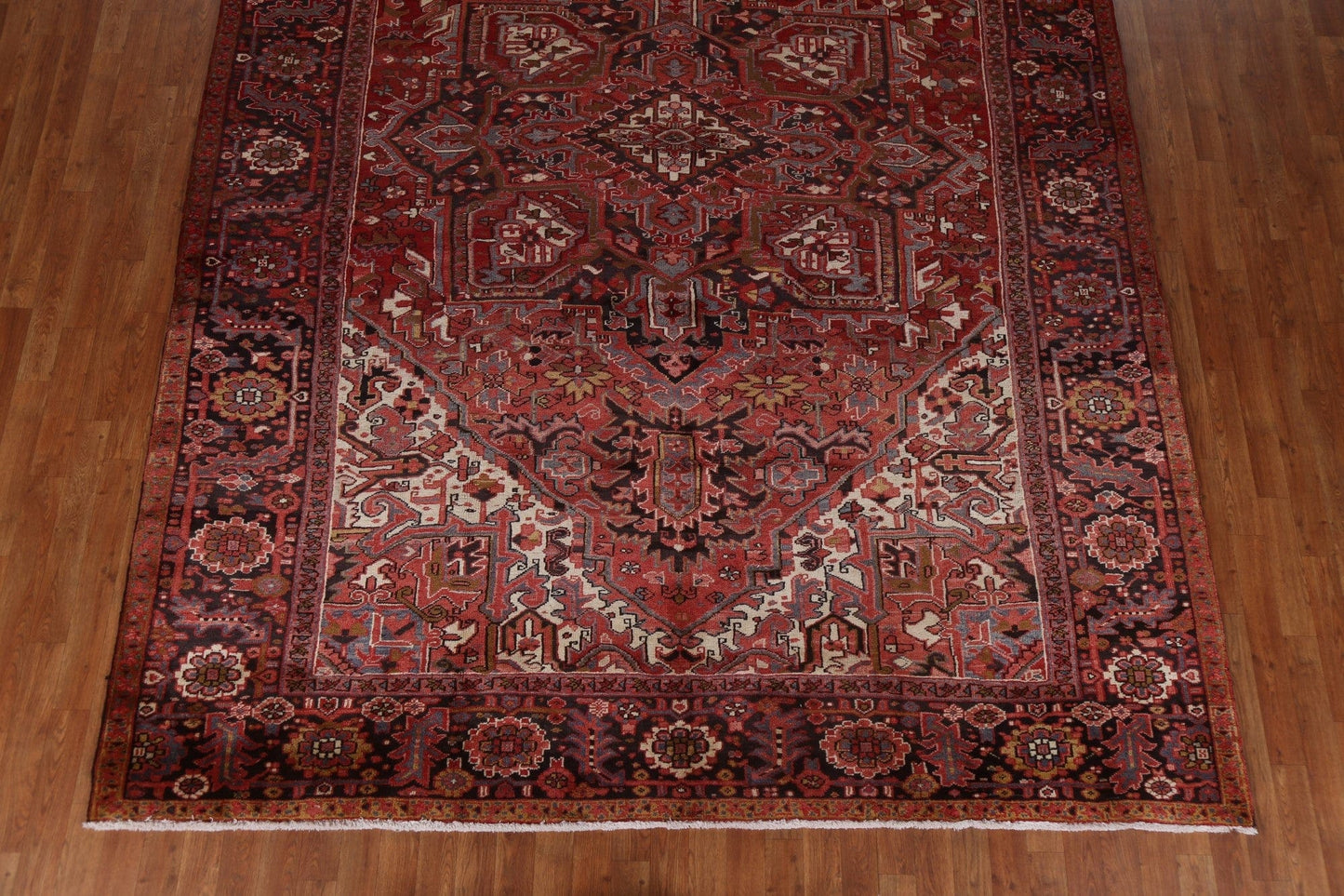 Vintage Red Heriz Persian Area Rug 9x12