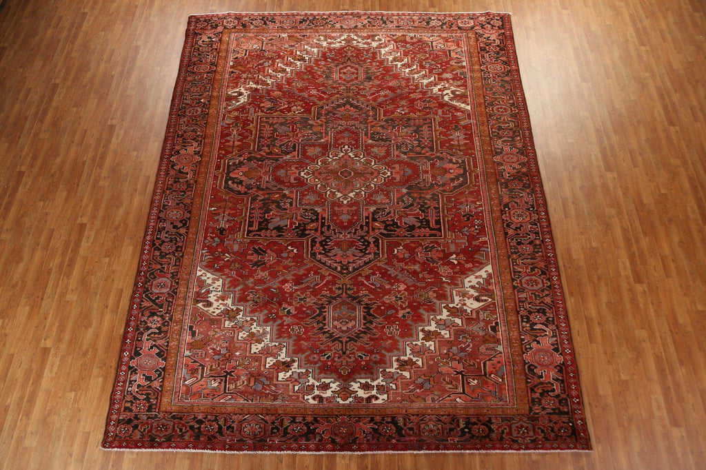 Vegetable Dye Wool Heriz Persian Area Rug 10x13