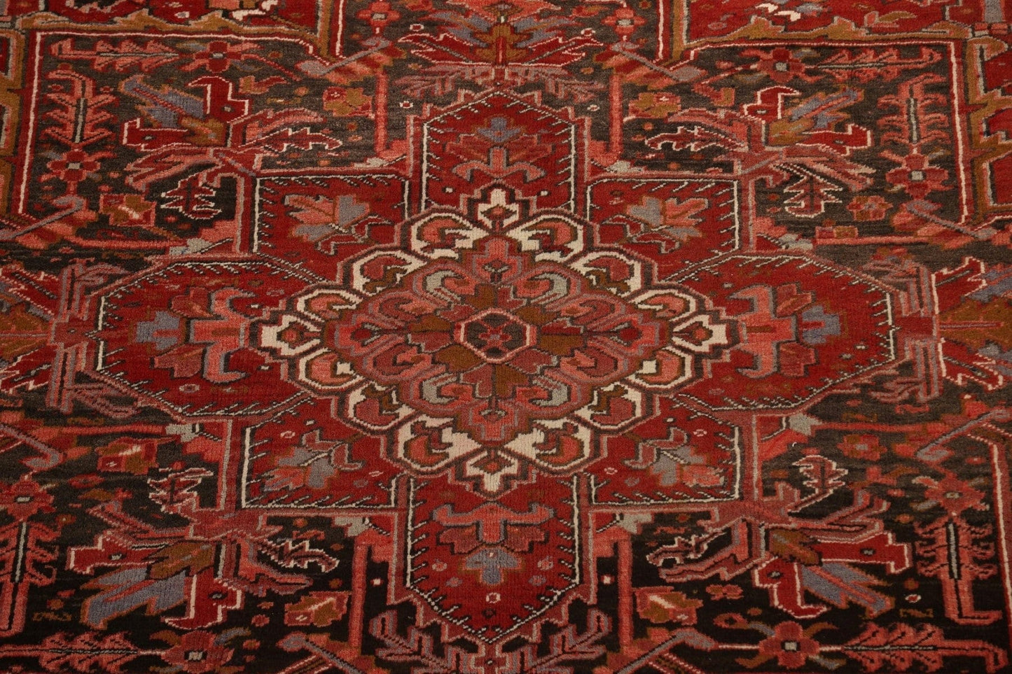 Vegetable Dye Wool Heriz Persian Area Rug 10x13