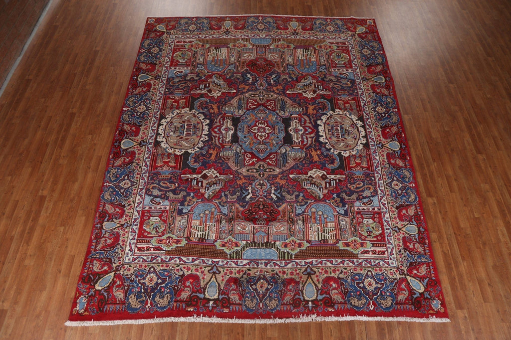 Animal Pictorial Kashmar Persian Area Rug 10x12