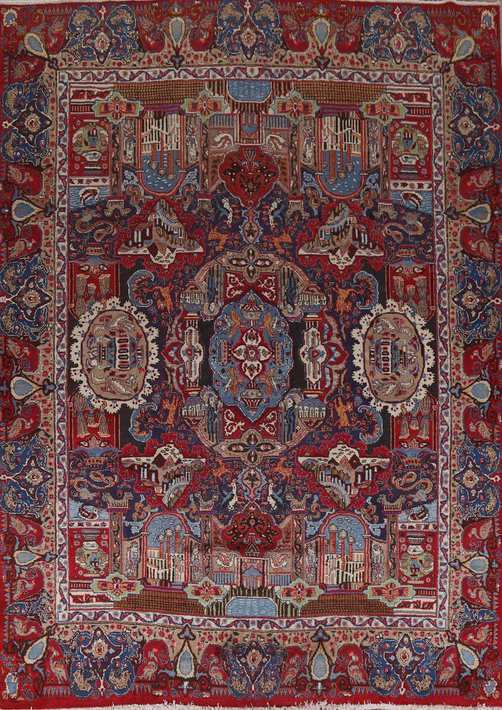 Animal Pictorial Kashmar Persian Area Rug 10x12