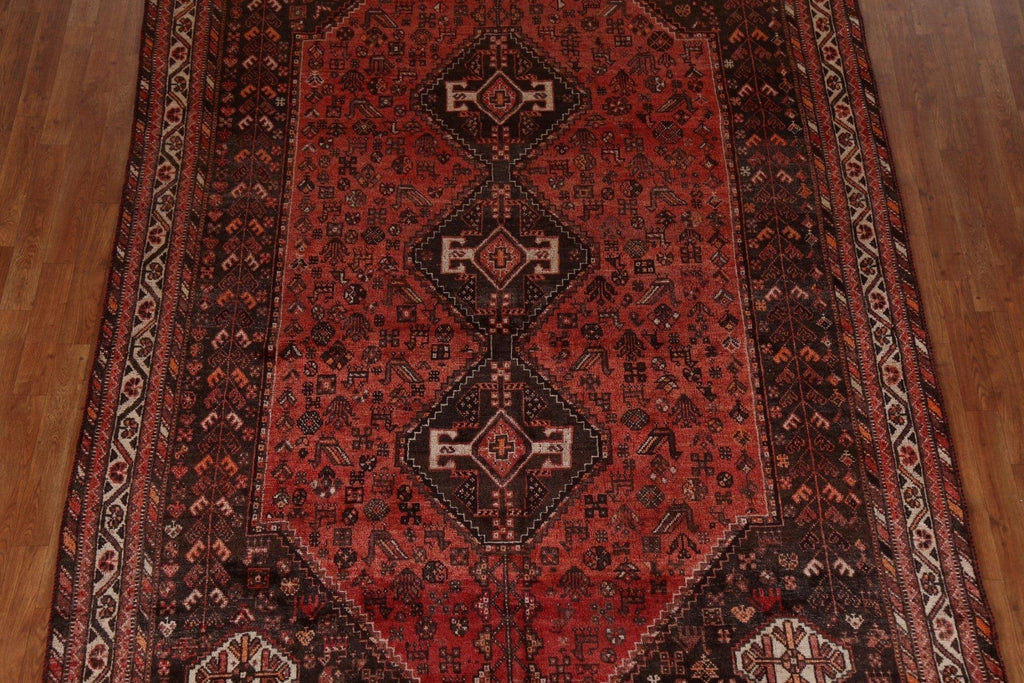 Vegetable Dye Tribal Qashqai Persian Area Rug 7x10