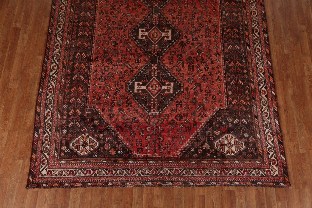 Vegetable Dye Tribal Qashqai Persian Area Rug 7x10