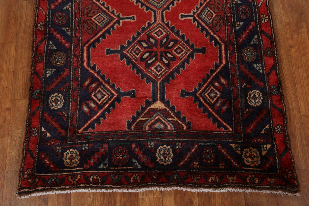 Geometric Hamedan Persian Runner Rug 4x12