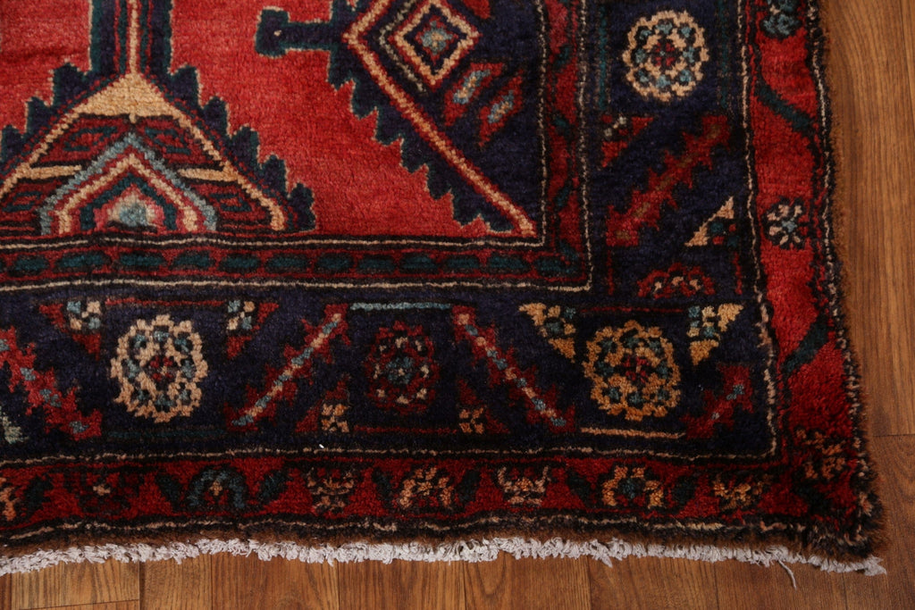 Geometric Hamedan Persian Runner Rug 4x12