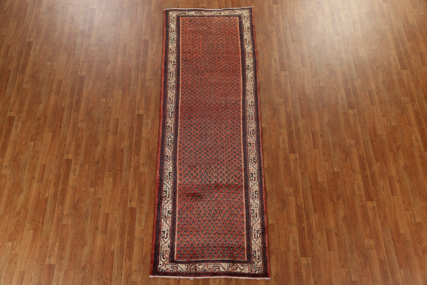 Vintage Boteh Botemir Persian Runner Rug 3x10