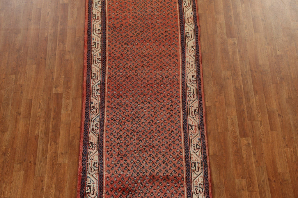 Vintage Boteh Botemir Persian Runner Rug 3x10