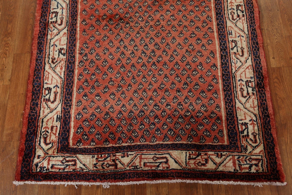 Vintage Boteh Botemir Persian Runner Rug 3x10