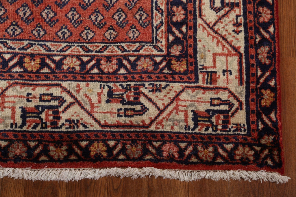 Red Boteh Botemir Persian Runner Rug 4x10