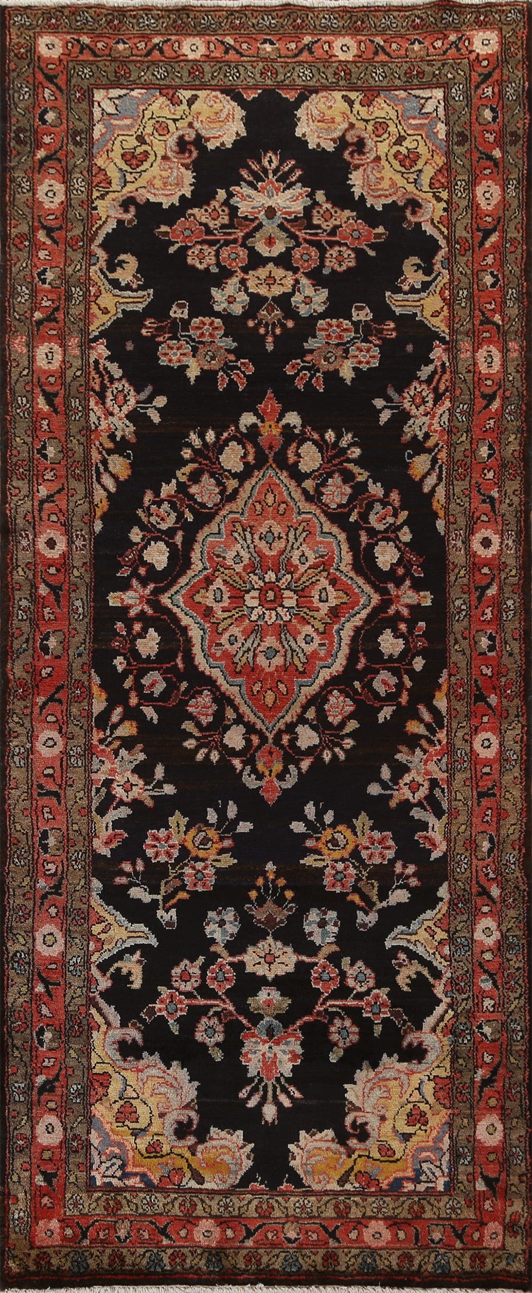 Vintage Floral Lilian Persian Runner Rug 4x10