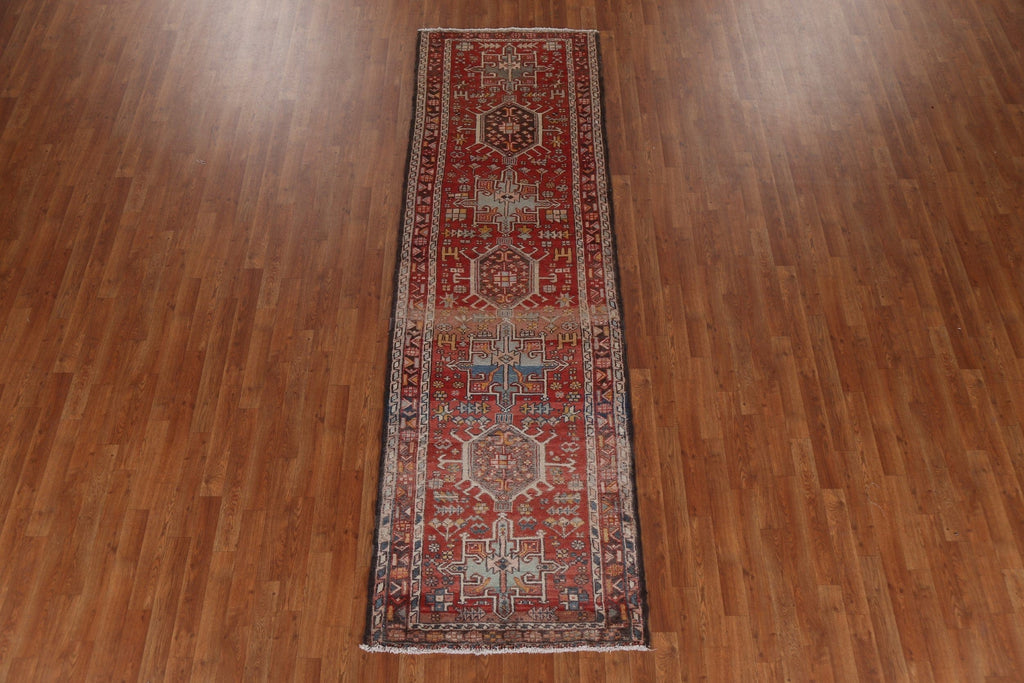 Vegetable Dye Gharajeh Persian Runner Rug 3x10