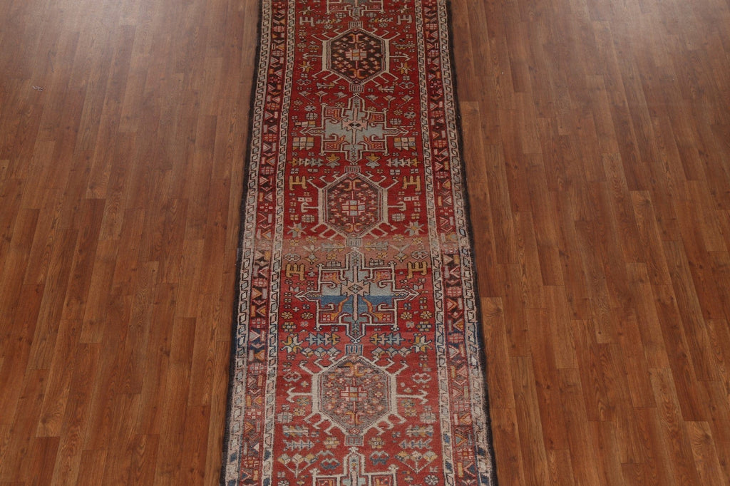 Vegetable Dye Gharajeh Persian Runner Rug 3x10