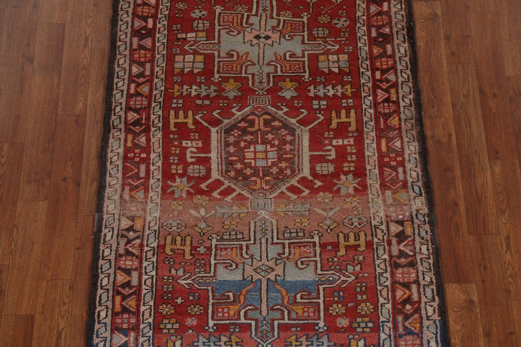 Vegetable Dye Gharajeh Persian Runner Rug 3x10