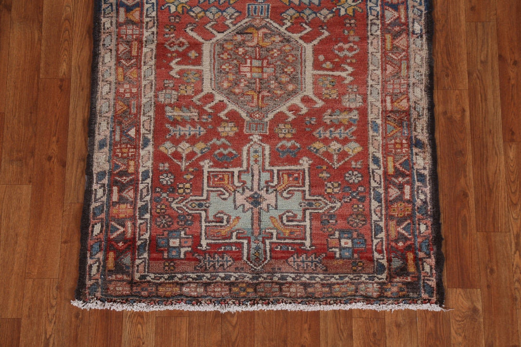 Vegetable Dye Gharajeh Persian Runner Rug 3x10