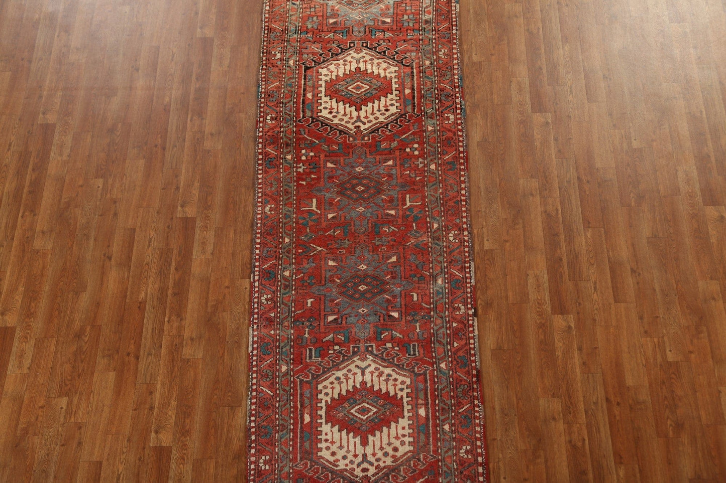 Vegetable Dye Gharajeh Persian Runner Rug 3x11