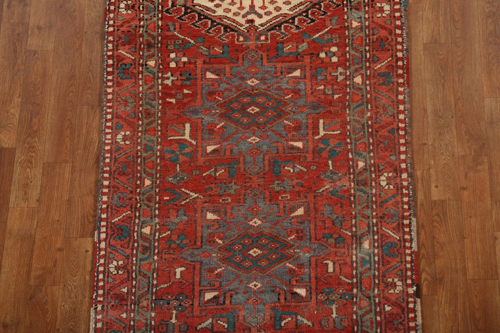 Vegetable Dye Gharajeh Persian Runner Rug 3x11