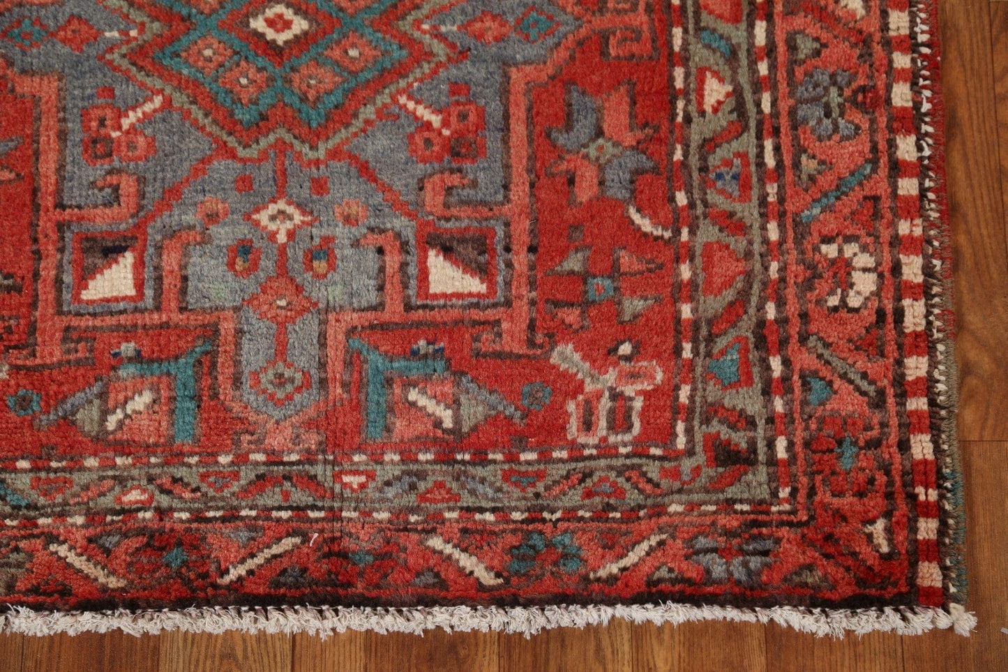 Vegetable Dye Gharajeh Persian Runner Rug 3x11