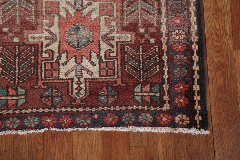 Tribal Geometric Gharajeh Persian Runner Rug 2x8