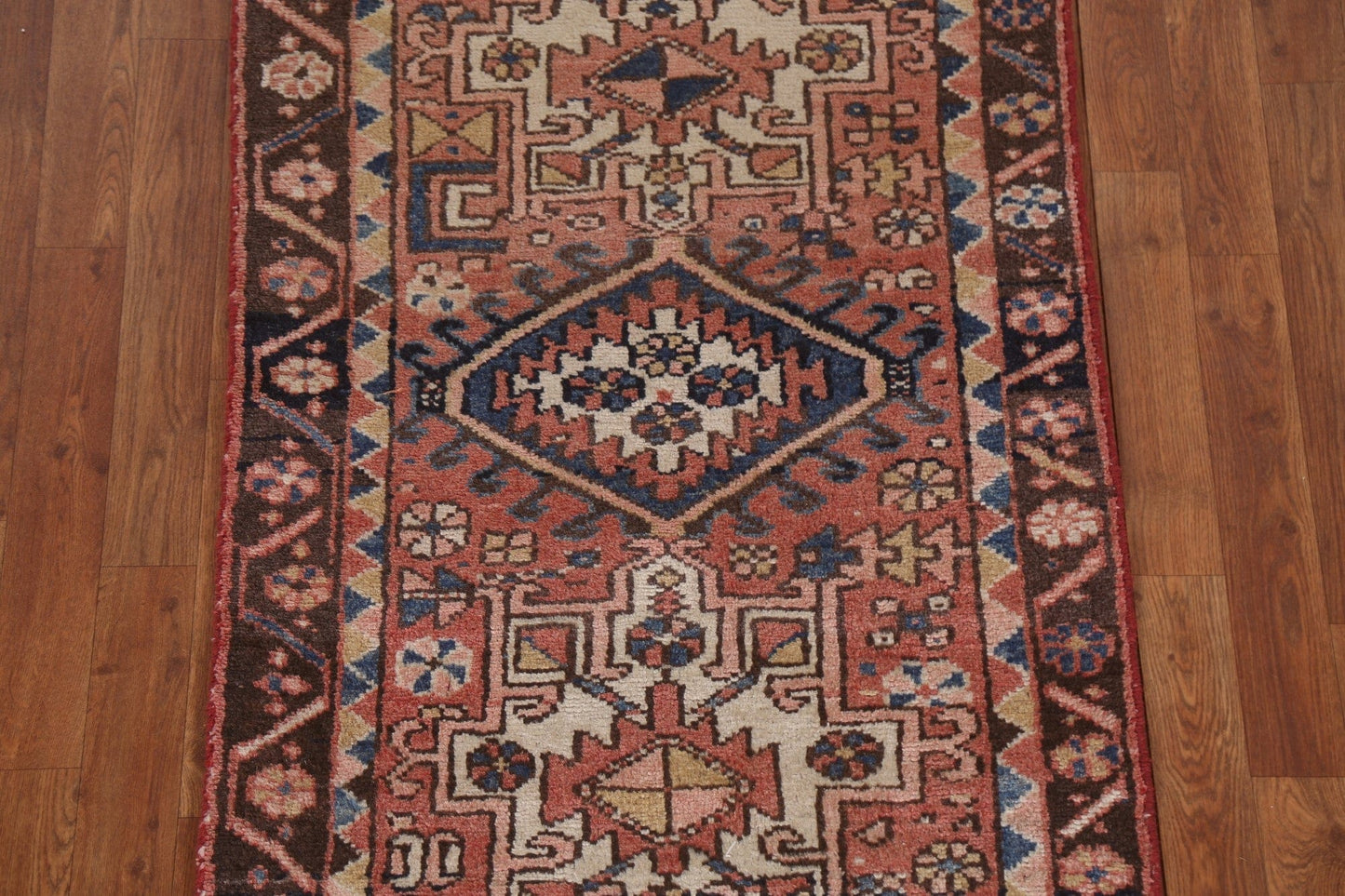 Vintage Wool Heriz Persian Runner Rug 3x10