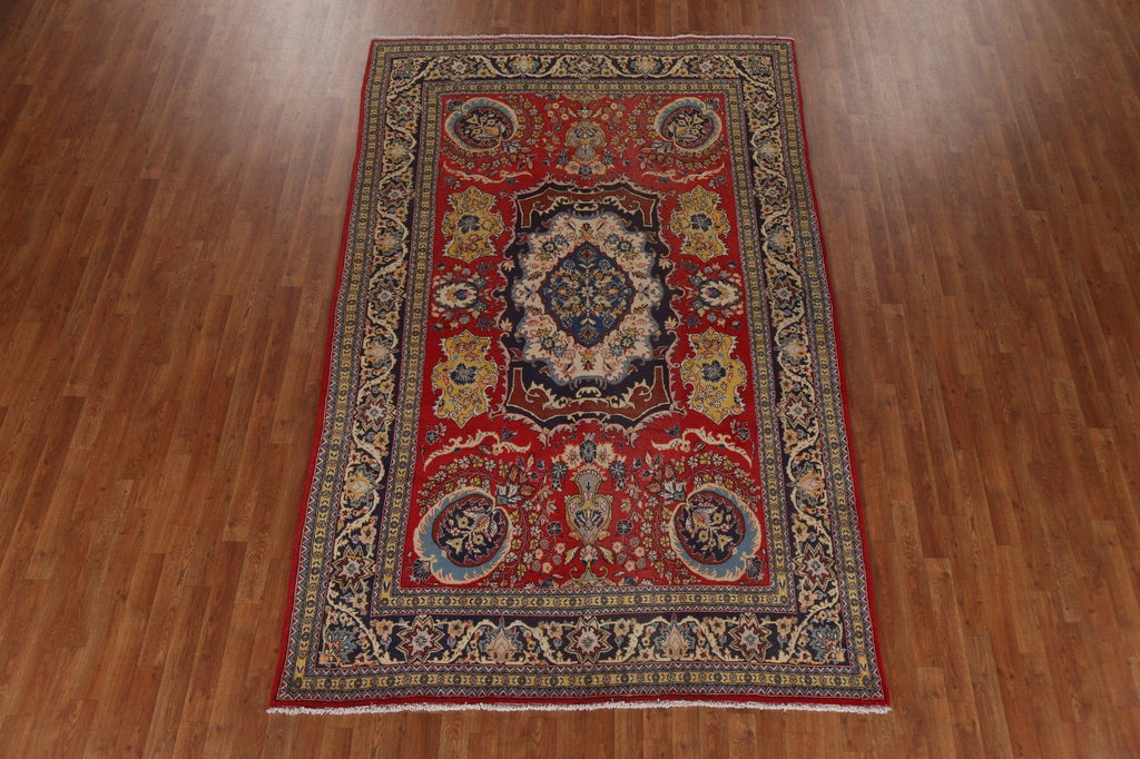 Vegetable Dye Shahreza Persian Area Rug 6x10