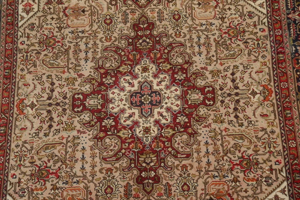 Geometric Wool Tabriz Persian Area Rug 7x10