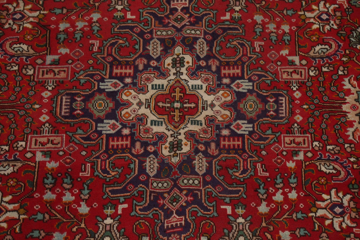 Red Wool Tabriz Persian Area Rug 7x10