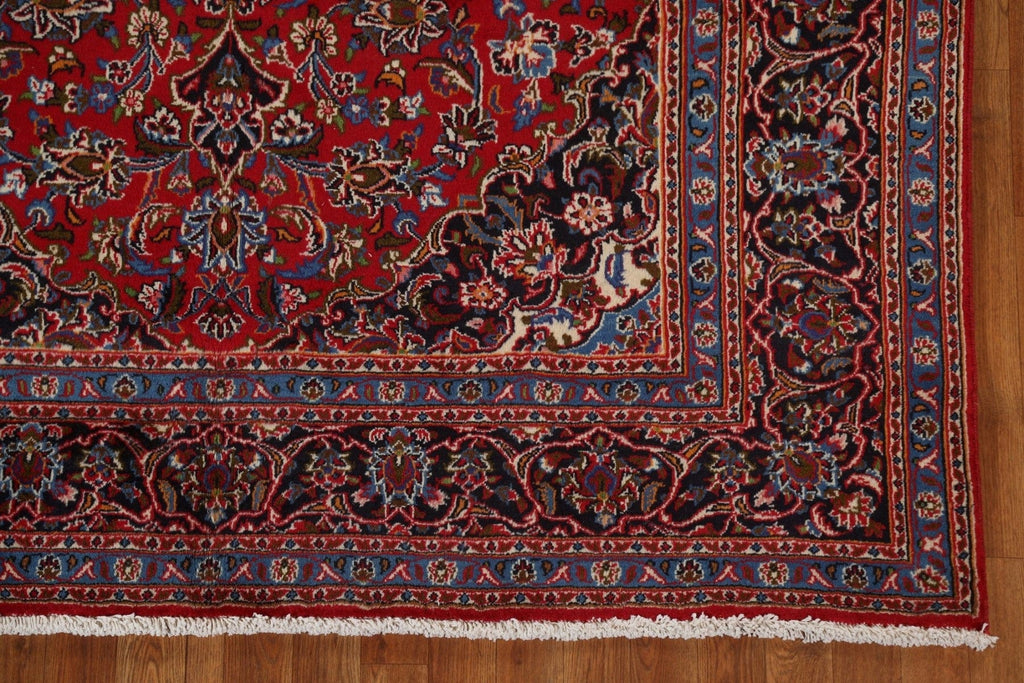 Vintage Wool Floral Kashan Persian Area Rug 6x9